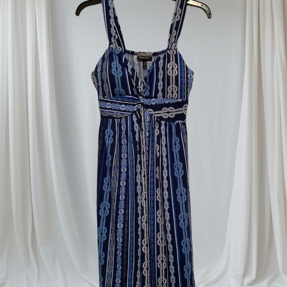 Allison Brittney blue print Sun Dress - new with tags.  Size M